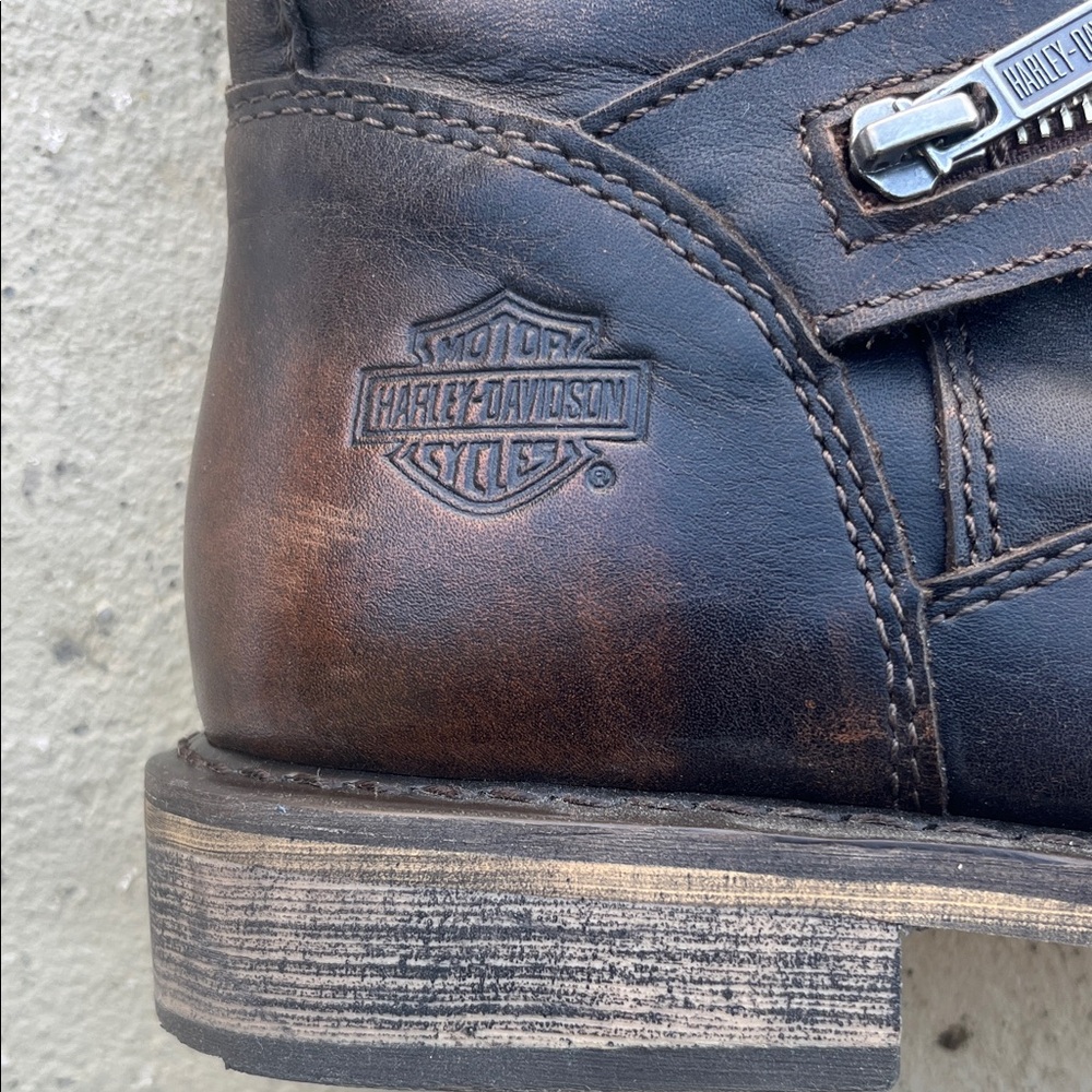 Like new Harley-Davidson Dark Brown Leather Boots - Picture 5 of 16